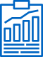 Bar chart icon on clipboard.